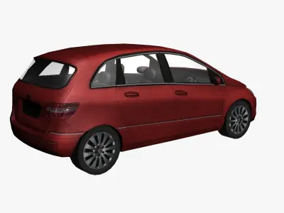 Low Poly Generic Red Car Low-poly 3D model