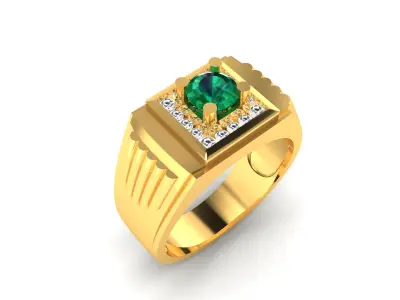 Solitaire Engagement Wedding Women Ring 3D print model get