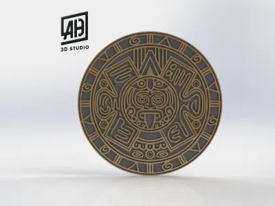 ANCIENT MYSTERY 3D PUZZLE - MAYAN CALENDAR 3D print model