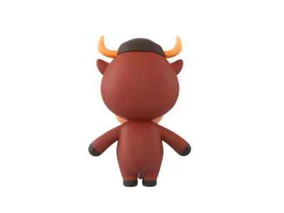 Character138 Rigged Bull 3D model