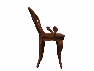 3d Model  Restaurant Interior With Comfortable Side Chair   3D model