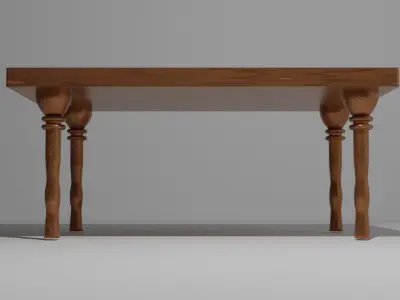 Free Wooden Table Free 3D model