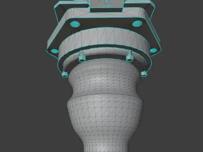 R-4D Rocket engine 3D model