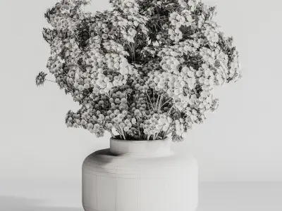 plants bouquet vase 21 3D model