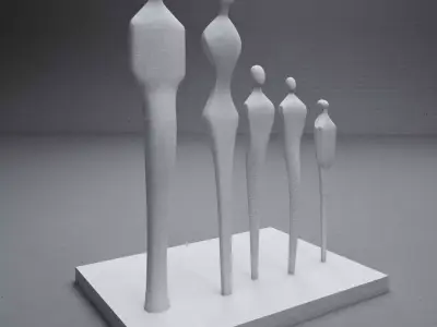 modern Abstract sculpture 07 3D model