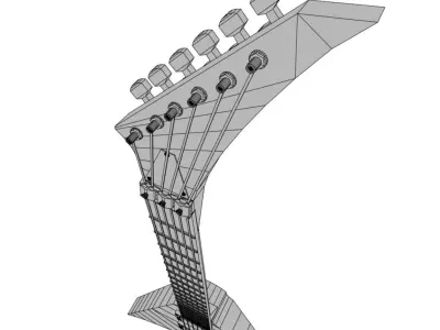 Flying V Electric Guitar Low-poly 3D model