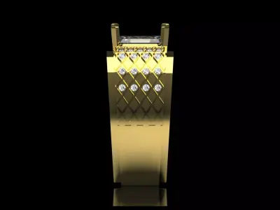 Modern Design Men Gold Ring with Onyx Stone Model mr0249 3D print model