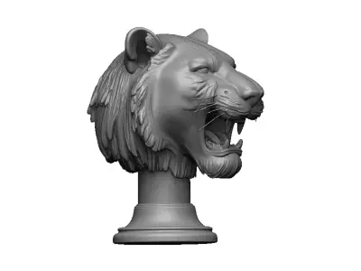 tiger head bust 3D print model
