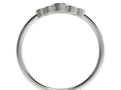  Basel ring with Pear diamond 3D print model