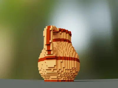 Voxel Pitcher 3D model