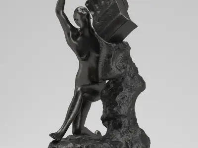 Auguste Rodin Orpheus 3D model