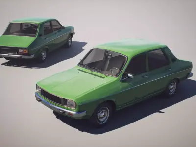  Classic Sedan 1 - R 12 - Game Ready Vehicle Low-poly 3D model