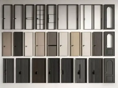2025 New Style Wooden Door 3D model