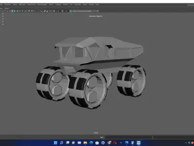 Sifi Truck Modeling For AR VR Games And Freelance Projects Free low-poly 3D model