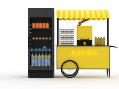 FOOD CART JUICE BAR 3D model