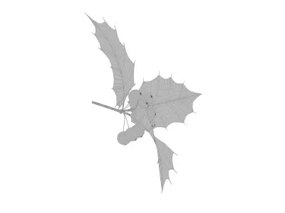 leaves and fruits 3D model