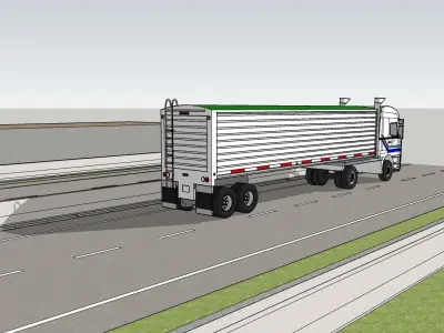 semi truck 3D print model