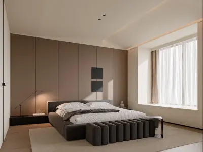 Bedroom interior scenes 3D model 23