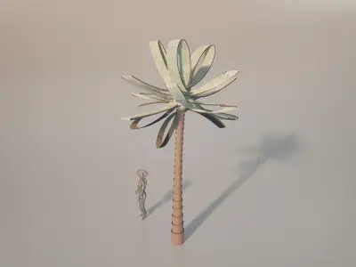 Conceptual palm tree S1Av1 Low-poly 3D model