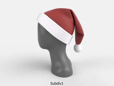 Santa Hat M01 Low-poly 3D model