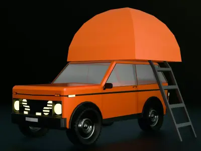 Lada Niva Car Model Low-poly 3D model