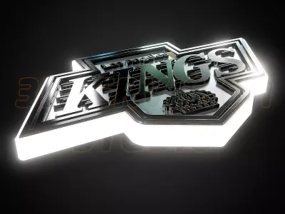 Los Angeles Kings logo 3D model