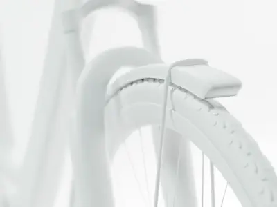 Classical Bike in Black and Chrome 3D model