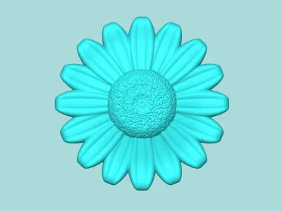 Sunflower 01 - Silicone Mold Maker - Template 3D print model