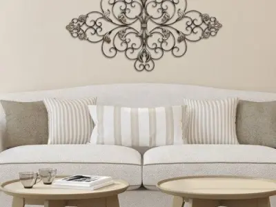 Stratton Home Decor Ornate Scroll Wall Decor 3D model