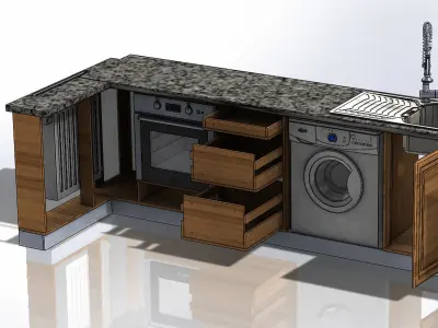 Kitchen Cabinet Desgn 3D model