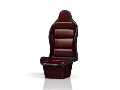 Vehicle Leather Seat Low-poly 3D model