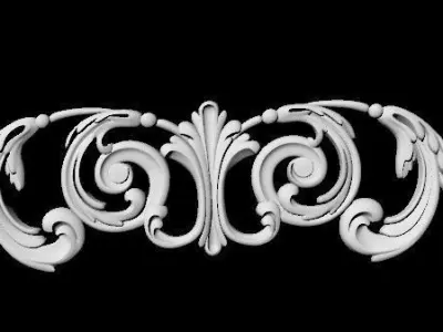 Central decor ornament for furniture 3D model 396