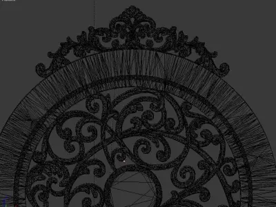 Classic Wall Clock decor ornament v-3D model 01 3D model