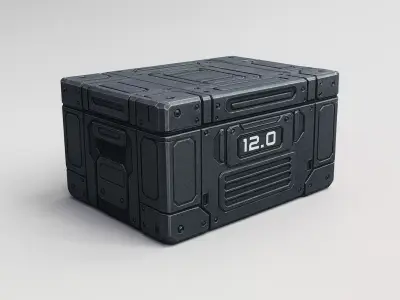 Game-Ready Sci-Fi Crate Low-poly 3D model