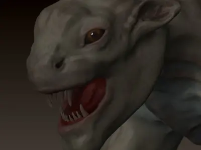 Rigged beast Low-poly 3D model