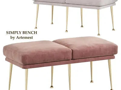SIMPLY BENCH by artemest 3D model
