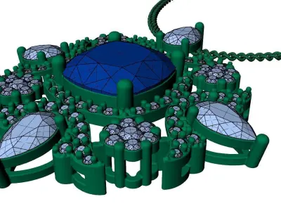 Shining necklace Free 3D print model