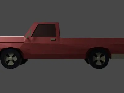Pickup Truck-1976 Low-poly 3D model