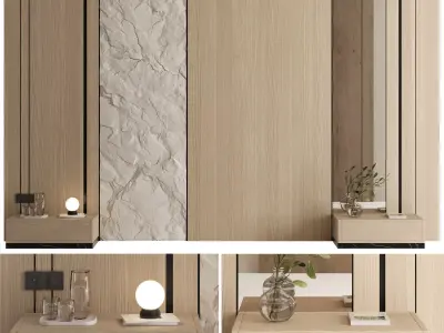 Headboard Wall Panel Composition 08 3D model