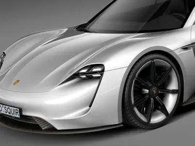 Porsche Mission E Concept 2015 3D model