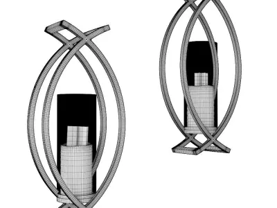 decorative candle 3D model