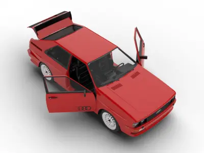 Audi Quattro UR 1980 HQ 3d model 3D model