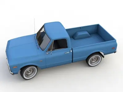 CHEVY C10 PICKUP FLEETSIDE TRUCK 1968 3D model