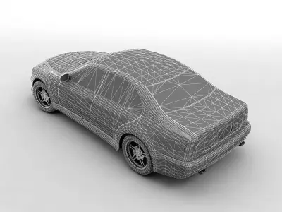 4-Door Sport Sedan - Sports Car 3D model