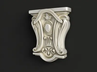 Carved Element 3D model 3D model