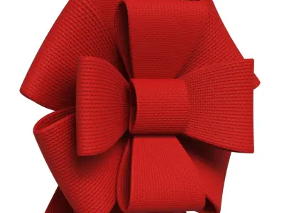 Christmas Bow Ribbon 43 Low-poly 3D model