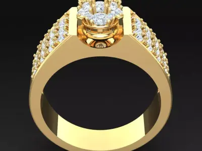 Luxury Men Rings Designs 6MR077 3D print model