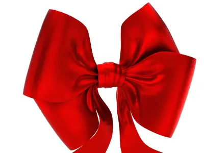 Ribbon Bow realistic 3D model