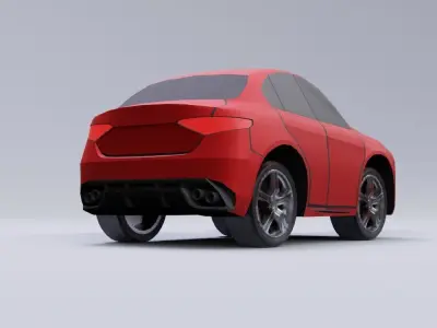 Toon car 02 model  3D model