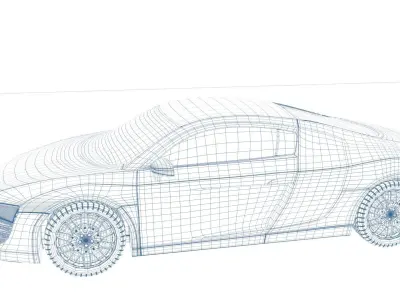 audi R8 model for maya  3D model